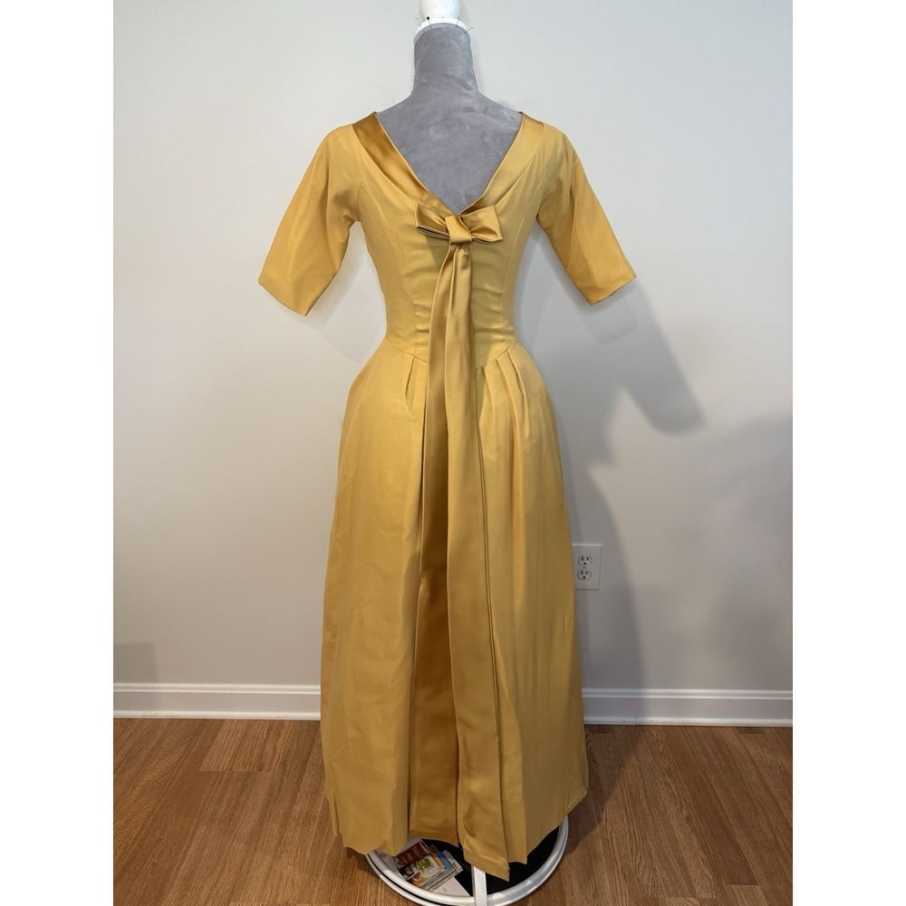 Vintage 1960s Lorrie Deb Formal Full Length Evening Dress Gown Chiffon Overlay S - Picture 7 of 14